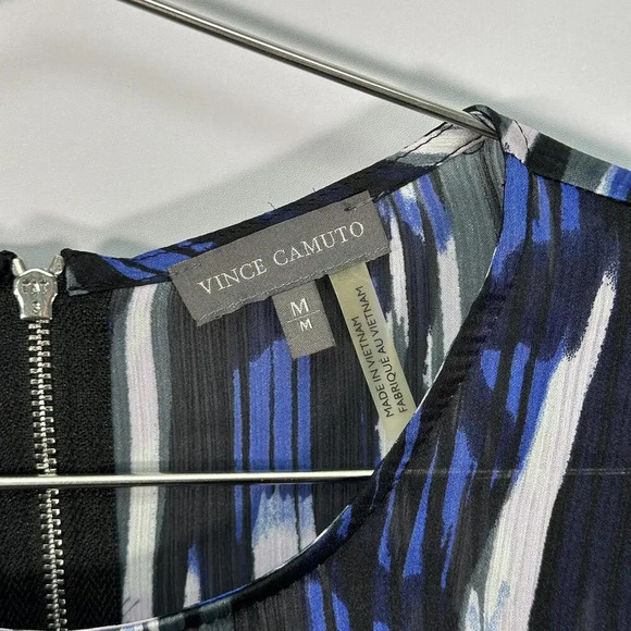 Vince‎ Camuto Striped Sheer Blouse Medium - Picture 3 of 6